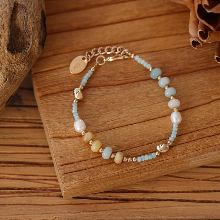 Immagine prodotto Andreani Bracciale con amazzonite autentica (80 cm, Pietre)
