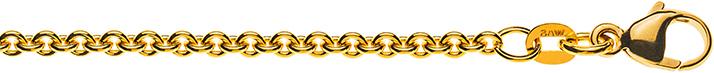 Produktbild Natsumi Schmuck Halskette Gelbgold 18K/750 Anker rund 2.7mm (750/18 K Gelbgold, 55 cm)