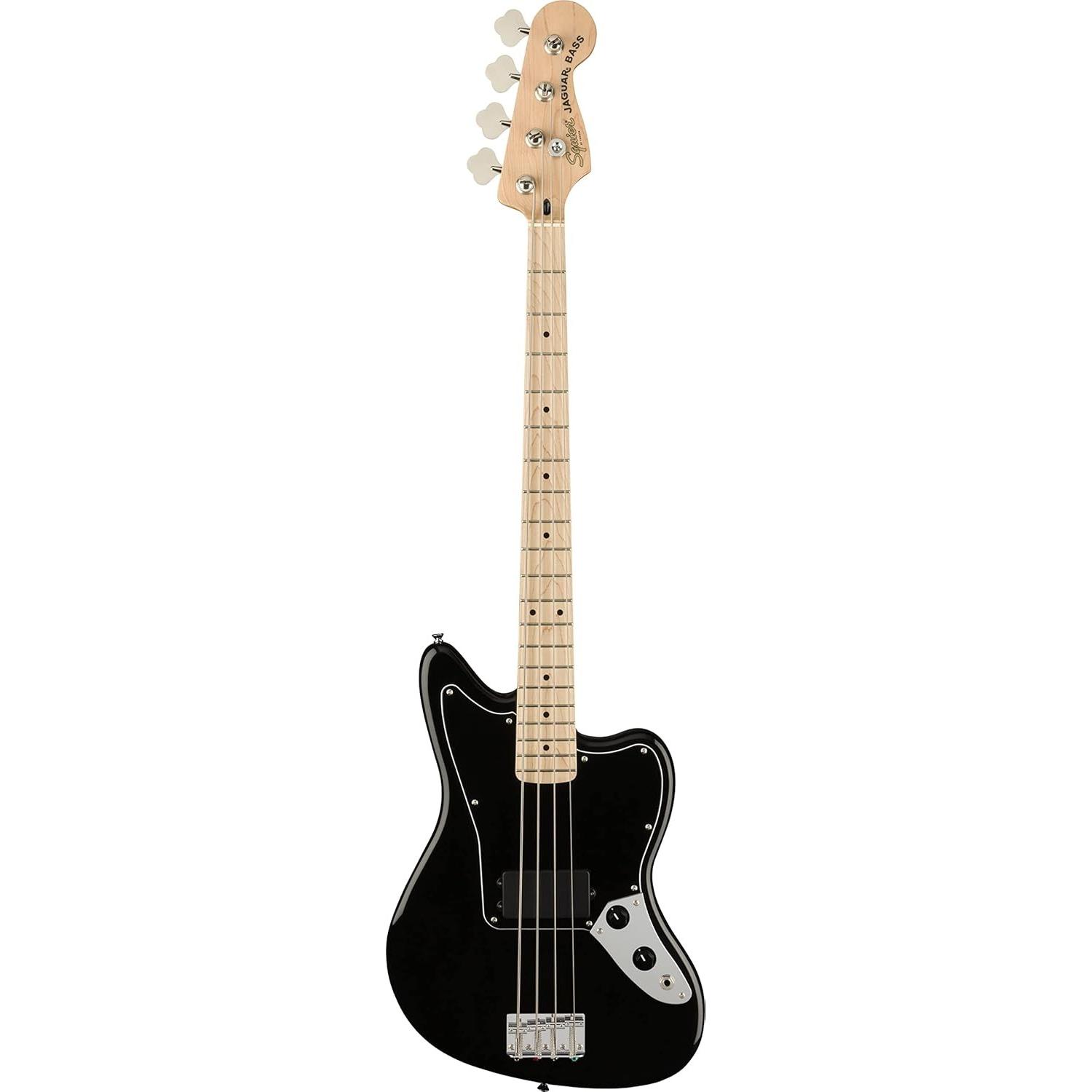 Squier Affinity Series Jaguar Bass H Black MN basso elettrico (Basso elettrico, Collo: legno di acero, Tastiera: legno di acero, Corpo: legno di piopp