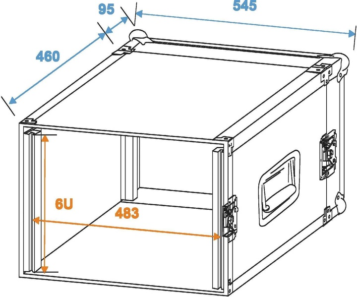 Actual product image Roadinger 19 inch rack 6 U 30109786 Hol (19" Case)