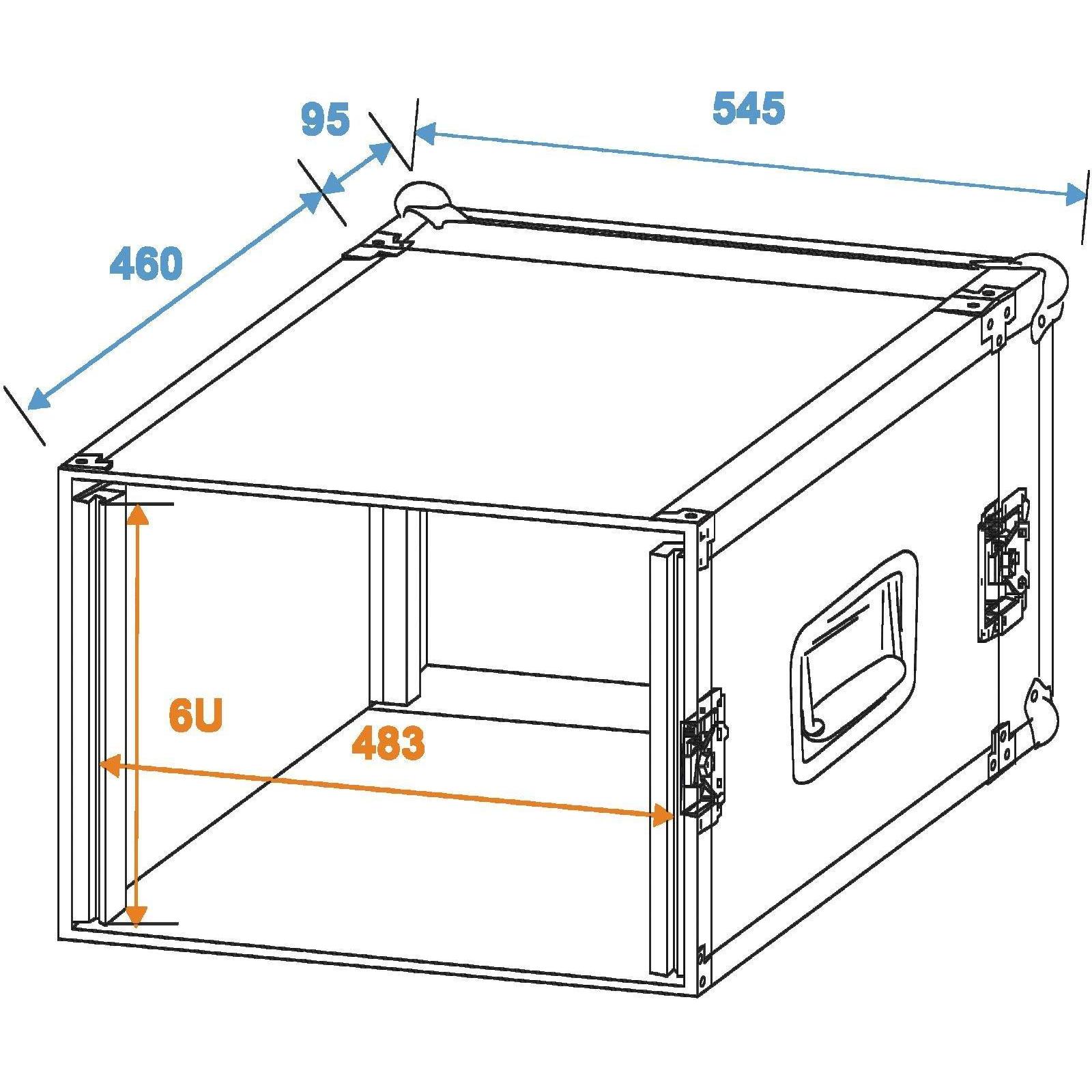 Thumbnail - Roadinger 19 Zoll Rack 6 HE 30109786 Hol (19" Case), Audio Racks + Cases, Schwarz