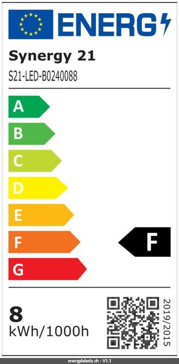 Label énergétique Synergy 21 LED Flex Strip 130 CW DC48V 240W IP20 ULS 50M (Blanc neutre, 2000 cm, Intérieur)