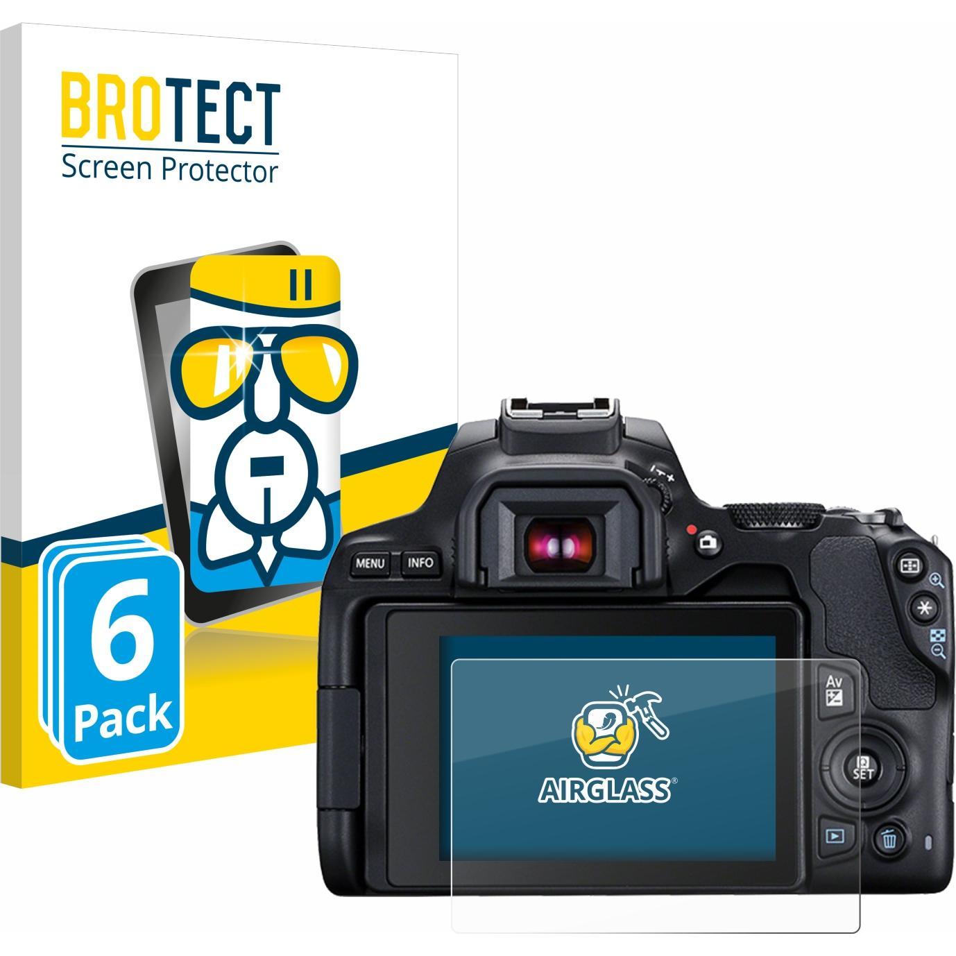 BROTECT Schutzglas Schutzfolie Glas Folie Displayschutz klar (Displayschutz, EOS 250D), Kameraschutz, Transparent