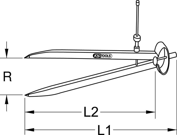 Actual product image KS Tools Precision spring dividers