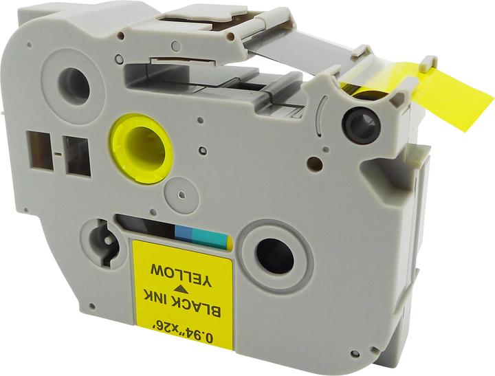 Immagine prodotto MediaRange Cassetta a nastro nero su giallo 8m x 24mm (2.40 cm, Giallo)