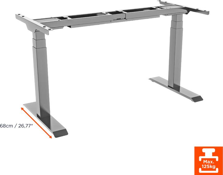 Actual product image Celexon Professional eAdjust-58123 electric height-adjustable desk - grey, incl. HPL Tis