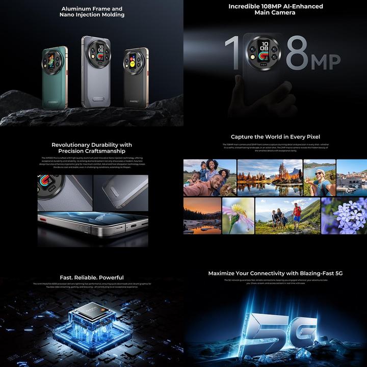 Actual product image Oukitel WP200 Pro 5G Robustes Telefon, 24 GB + 1 TB, Android 15 (1000 GB, Grey, 6.70", Dual SIM, 5G)