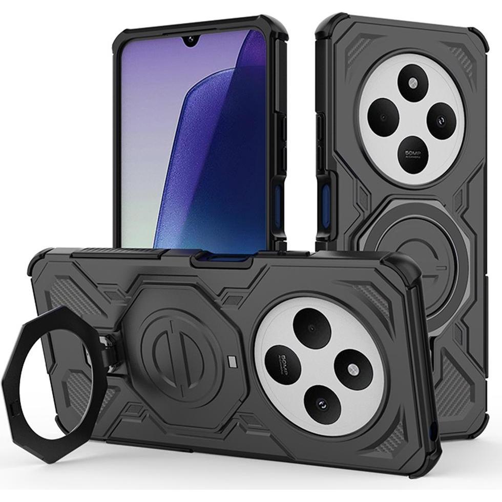 Techsuit - Carbon Shield PRO - Xiaomi Redmi 14C / Poco C75 - Black (Xiaomi Poco C75, Xiaomi Redmi 14C), Cover smartphone, Nero