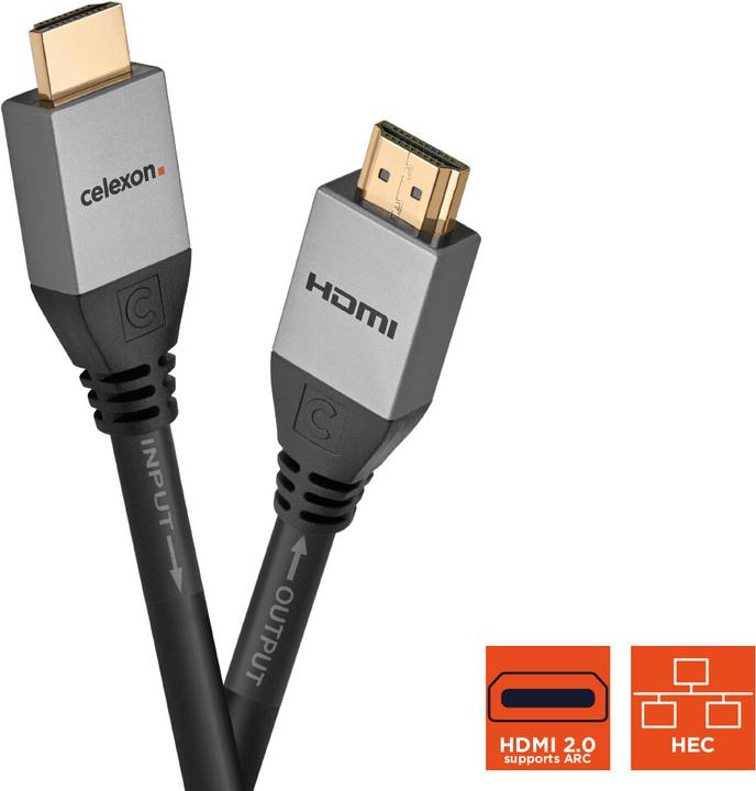 Actual product image Celexon Active HDMI cable with Ethernet - 2.0a/b 4K 15.0m - Professional Line (15 m, HDMI, 2.0)