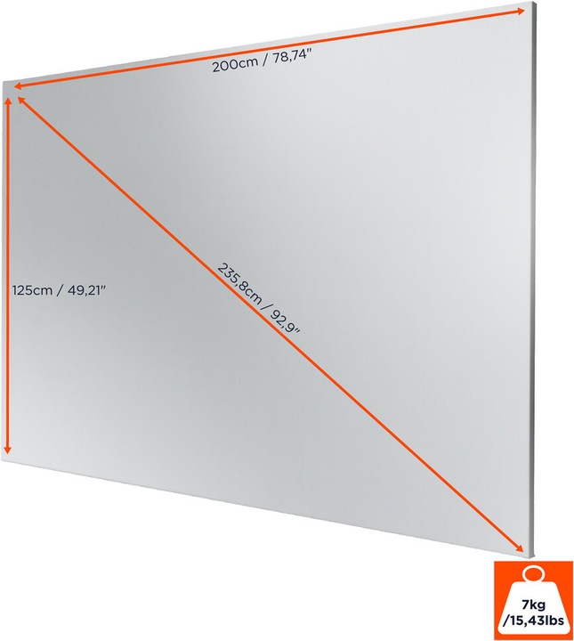 Actual product image Celexon Frame canvas Expert PureWhite 200 x 125 cm (92.83", 16:10)