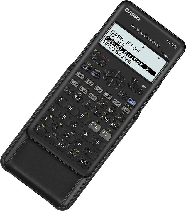 Actual product image Casio FC-100V Calculator Pocket Financial Calculator Gray (Batteries)