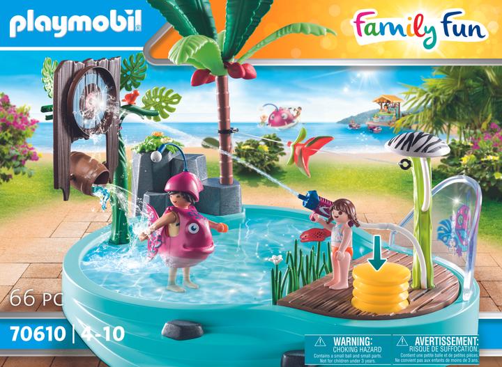 Immagine prodotto Playmobil Piscina piccola con spruzzatore d'acqua (70610, Divertimento in famiglia Playmobil)