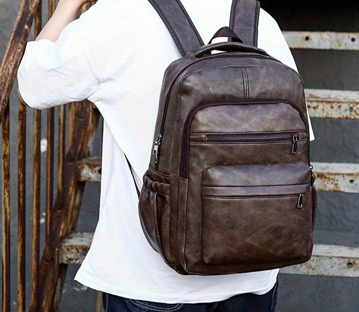 Produktbild Only-Bags.Store Schulterrucksack, PU-Leder Studentenrucksack, Reiserucksack, multifunktionaler wasserdichter