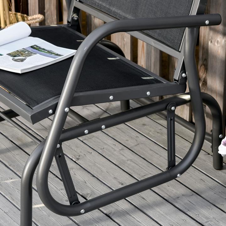 Actual product image Outsunny Garden Chair with Gliding System