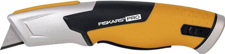 Produktbild Fiskars Pro Sicherheits-Universalmesser mit einziehbarer Klinge, Länge 17,7 cm, Rostfreier Stahl/Kun (Cutter)