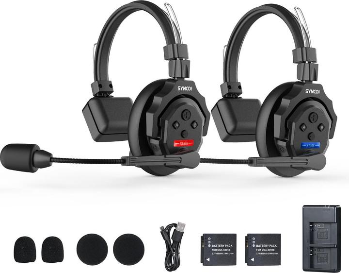 Actual product image Synco Full Duplex Wireless Headset with Noise Cancellation for Team Communication (Wireless, USB-C)