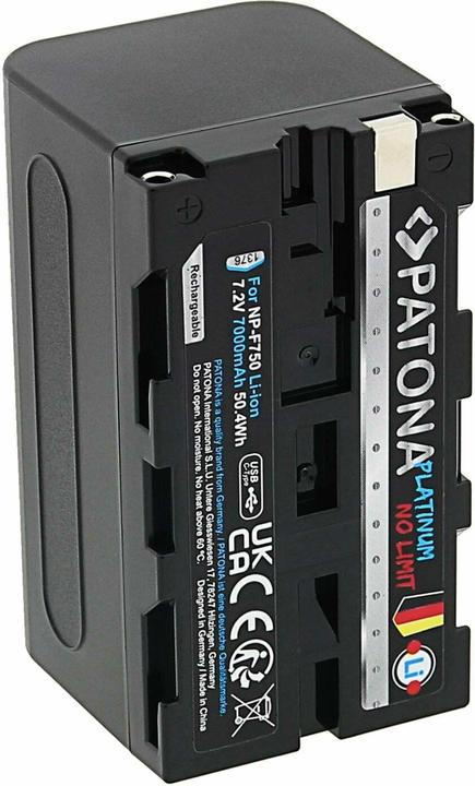 Image du produit Patona Platinum Akku NP-F750 USB-C (Batterie de l'appareil photo)