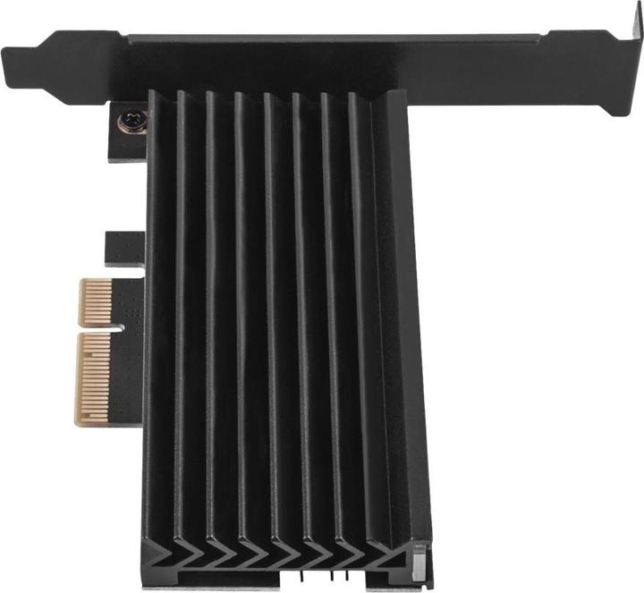 Produktbild Silverstone SST-ECM24-ARGB - SuperSpeed PCI-E Express Card X4 to M.2 (NVMe SSD NGFF), alu. heatsink (PCI-E x4)