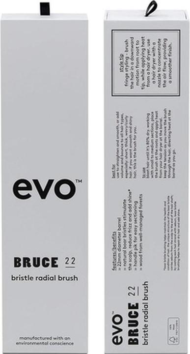 Produktbild Evo Bruce Natural Radial Hair Brush - Bristle Brush for Styling and Polishing