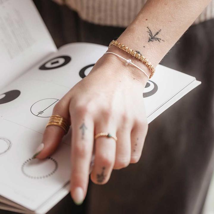 Produktbild Seelenband Armband "Hoffnungsträger" (23 cm, Malachit, Vegane Perlseide)