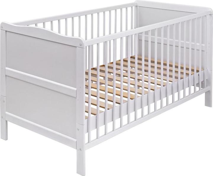 Produktbild jonka Gitterbetten Babybett-Komplett-Set Mona inkl. Bettwäsche, Himmel (70 x 140 cm)