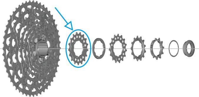 Produktbild Shimano Zahnkranz CS-LG700 17 Zähne (17)