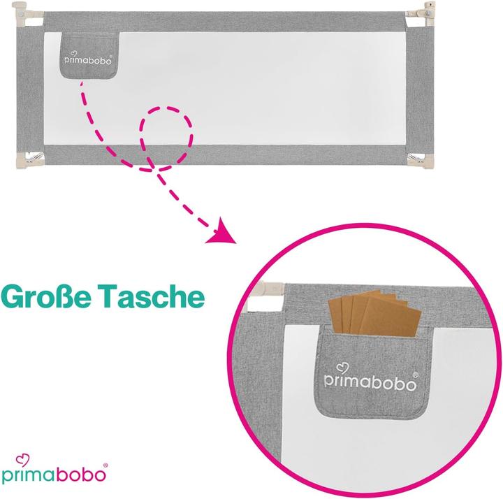 Produktbild Primabobo Höhenverstellbares Bettschutzgitter (180 cm)