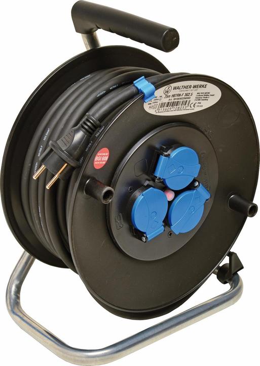Actual product image Walther Werke Cable drum 16A 2P+E 230V 25m H07RN-F3G2,5 39100302250303 (25 m, 2.50 mm²)