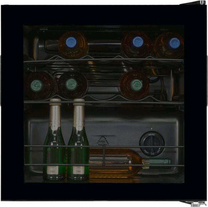Actual product image Exquisit WS1-12-GTE-030G black, wine cooler (free-standing unit)