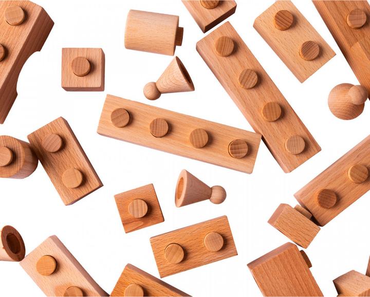 Image du produit Holzecke cubes en bois 56 éléments