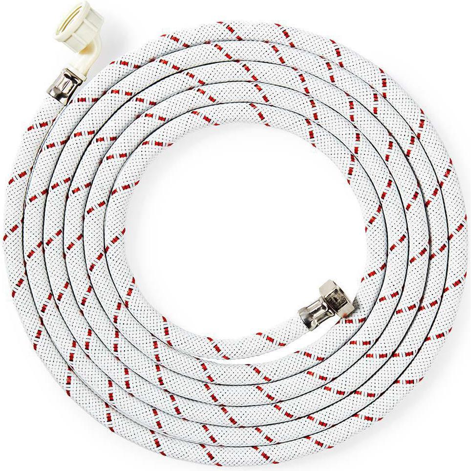 Nedis Nylon Zulaufschlauch 1/2 " Straight 3/4 ‚‘ abgewinkelt 10 bar 90 °C 2.00 m Anwendu Unisex, Zubehör Waschen + Trock...