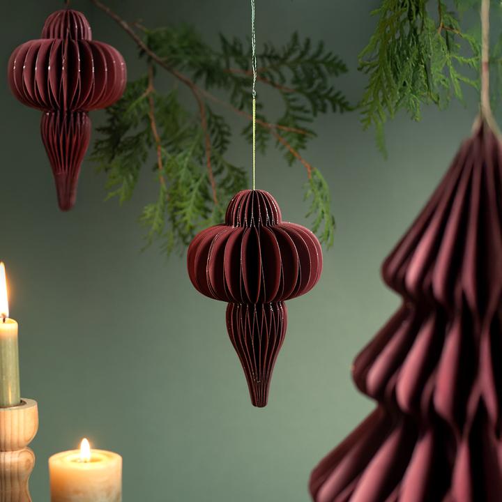 Produktbild Decoris Ornament rot 20cm (2x)