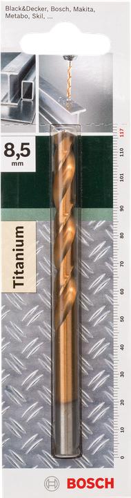 Actual product image Bosch Zubehör Metal drill HSS-TiN, DIN 338 D= 8.5 mm L= 117 mm (8.8 mm)