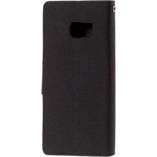 Thumbnail - Goospery Canvas Diary Series (Samsung Galaxy S6 Edge), Smartphone Hülle, Schwarz