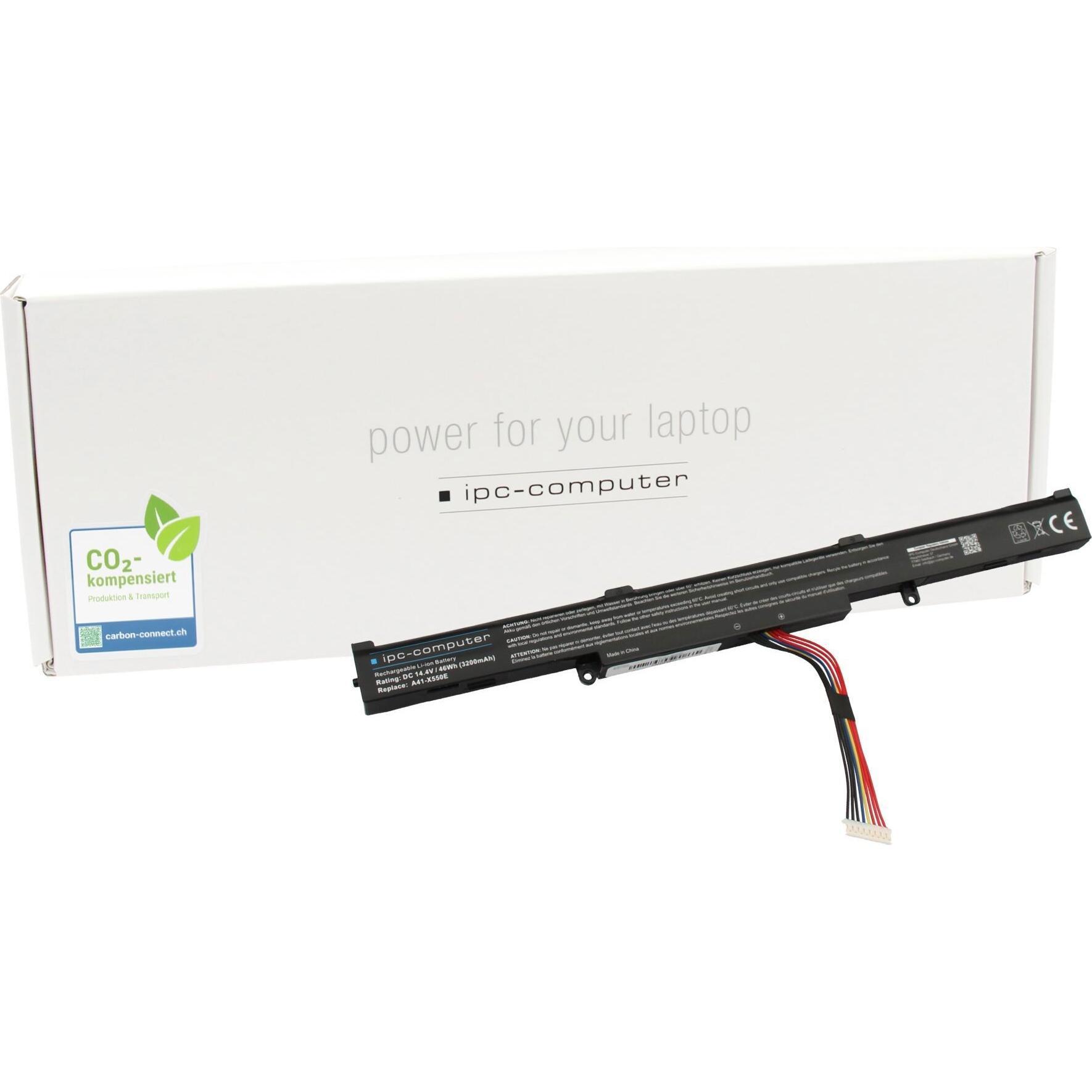 Thumbnail - IPC A41-X550E (4 Zellen, 3200 mAh), Notebook Akku