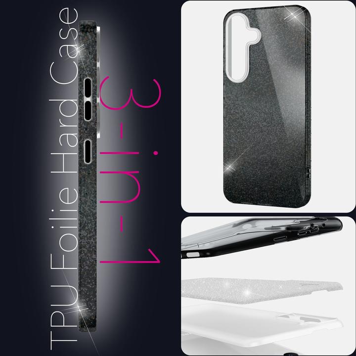 Actual product image Nalia ShinePop - Stabile Glänzende Glitzer Hülle - Glamour Glitter Cover (Samsung Galaxy S25)