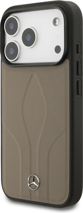 Immagine prodotto Mercedes Case Leather The Move MagSafe for iPhone 17 Pro taupe (Apple iPhone 17 Pro)