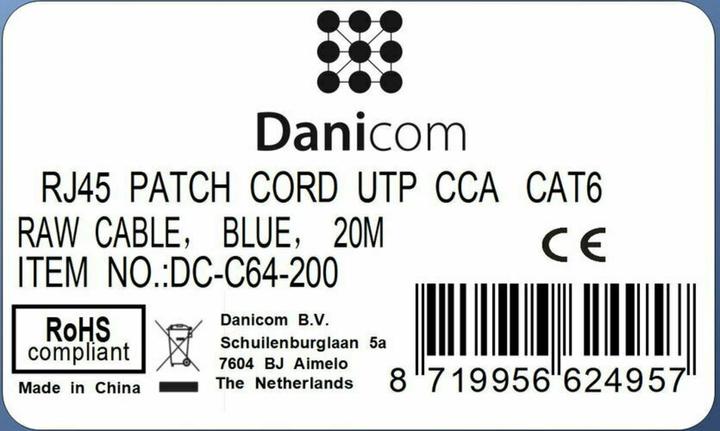 Produktbild Dsit CAT 6 Netzwerkkabel U/UTP (CAT6, 20 m)