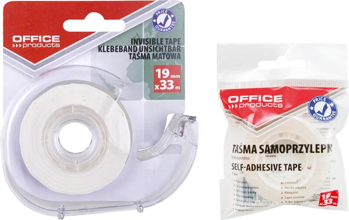Image du produit Office Products Office tape, 19mm, 33m, emballage pour étiquettes, transparent (20 mm)