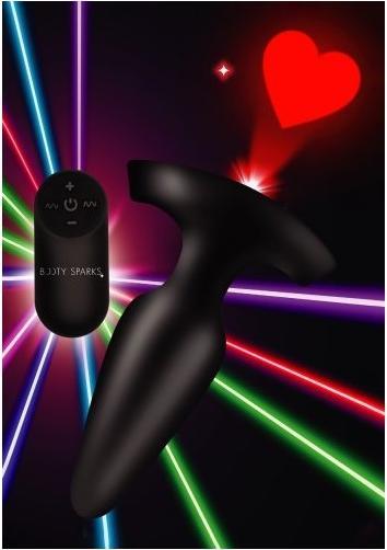 Actual product image XR Brands Laser Heart Silikon Analplug Mittel