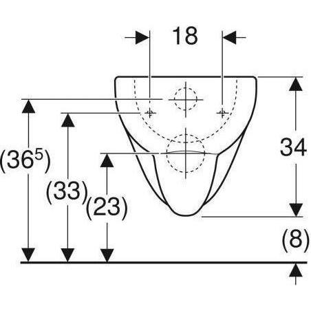 Thumbnail - Geberit, Toilette + Bidet, Wand-Tiefspül-WC RENOVA mit Spülrand manhattan