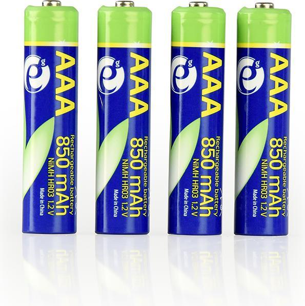 Immagine prodotto Energenie Batterie istantanee AAA ricaricabili (pronte all'uso), 850mAh, 4 pezzi in blister (4 pz., AAA, 850 mAh)