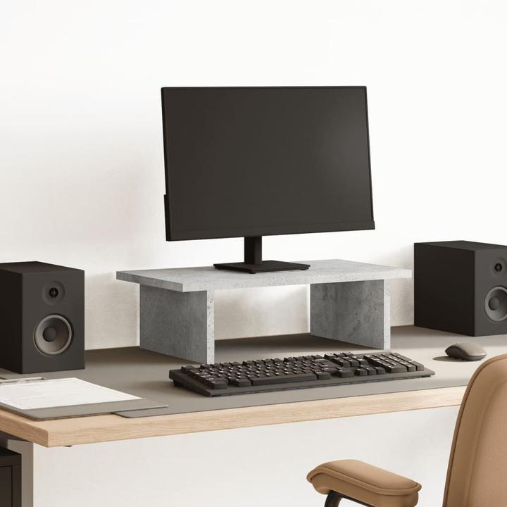 Produktbild VidaXL Monitorständer Schreibtischaufsatz Bildschirm Monitorerhöhung Betongrau