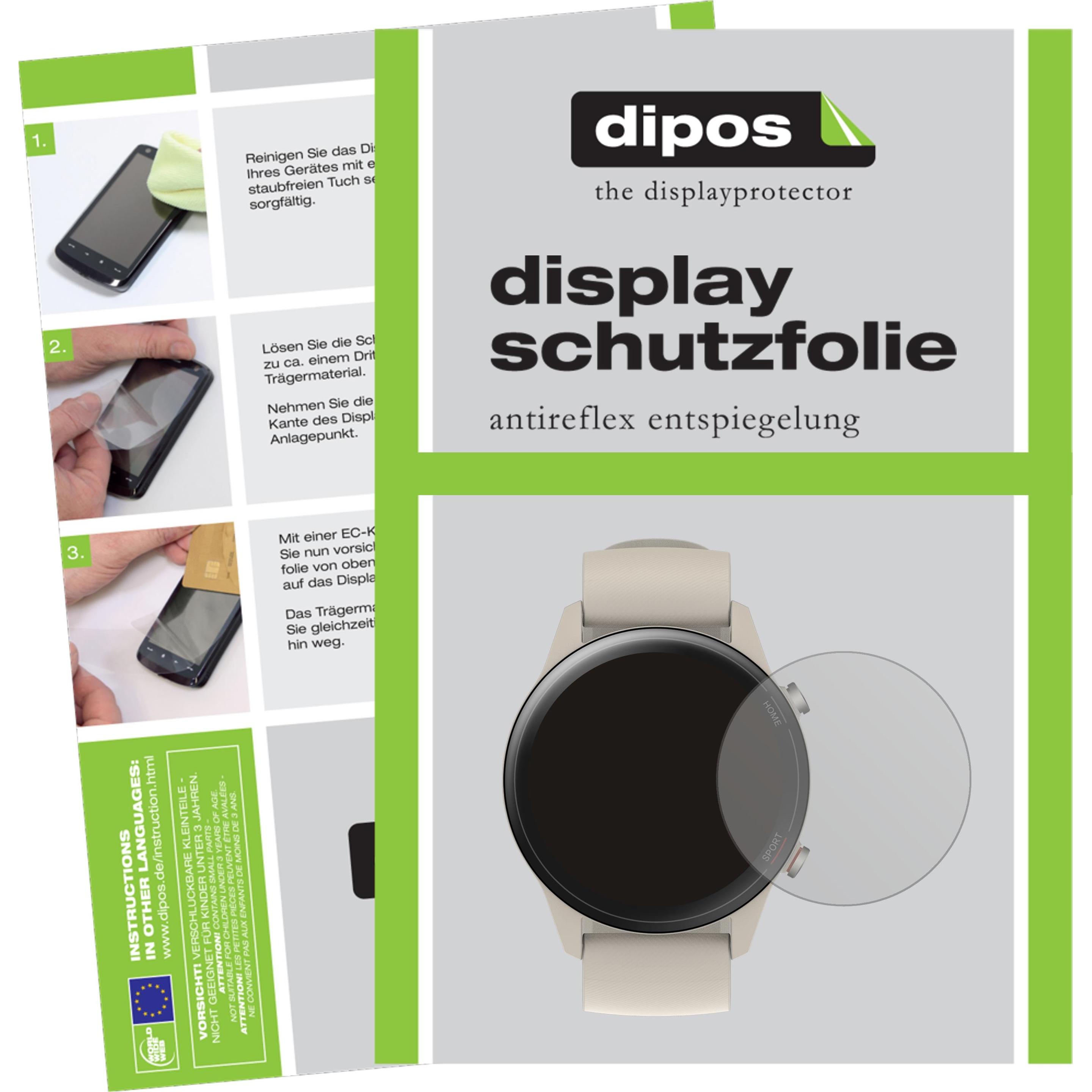 Dipos Displayschutzfolie Antireflex, Smartwatch Schutzfolie, Transparent