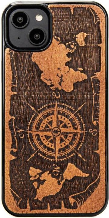 Actual product image INNE Bewood Case for iPhone 15 Plus 6,7" Compass Rose Merbau (Apple iPhone 15 Plus)