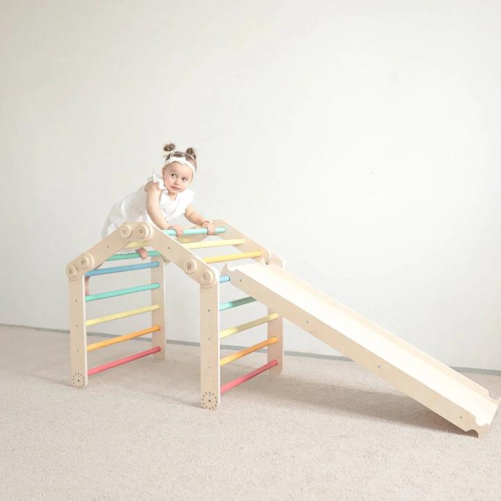 Produktbild Montessori Flexi-Struttura da arrampicata für Bambini (Set M mit Scivolo) Chiaro