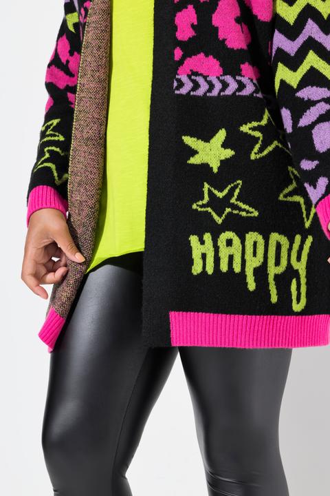 Immagine prodotto Angel of Style Long-Strickjacke, Smiley-Mustermix, offene Form (54)