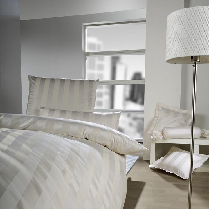 Image du produit Curt Bauer Parure de lit damassée Como beige (Housse de couette, 155x200 cm (80x80 cm))