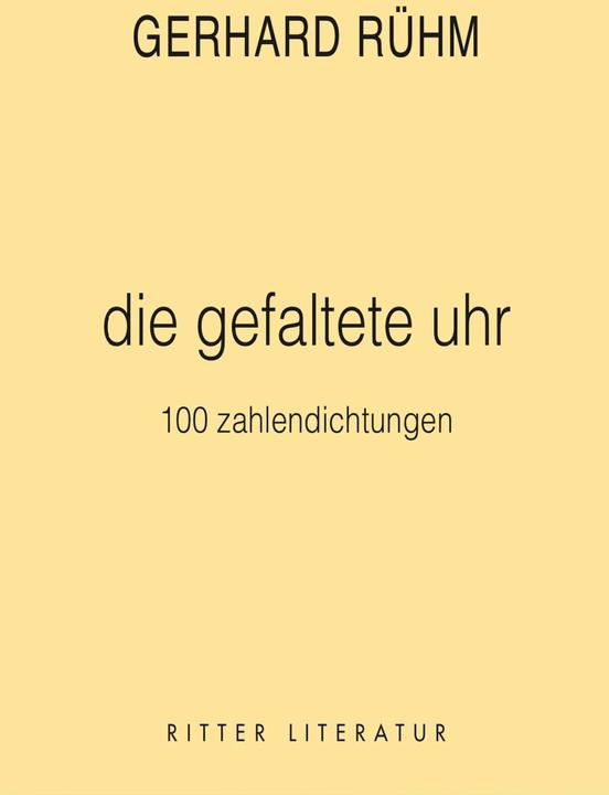Valori nutrizionali e ingredienti Ritter die gefaltete uhr (Tedesco, Gerhard Rühm, 2023)