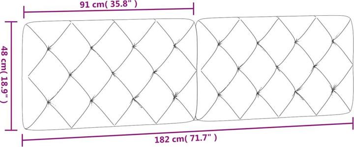 Produktbild vidaXL Kopfteil-Kissen (185 x 6 x 48 cm)